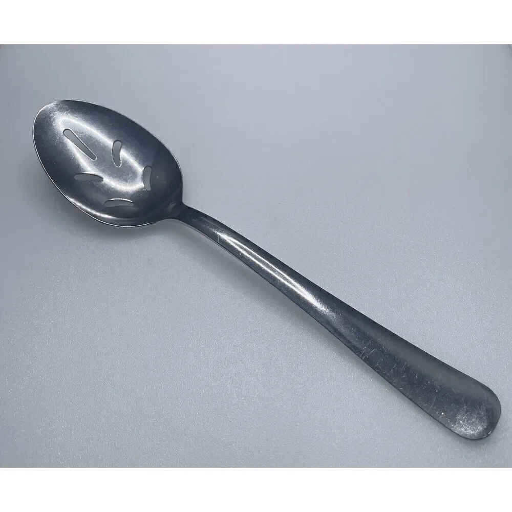 Vintage MCM Capco Stainless Slotted Serving Spoon 8